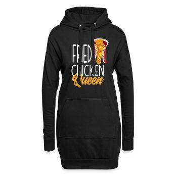 Fried Chicken Queen - Hoodie-Kleid - Schwarz - Vorne