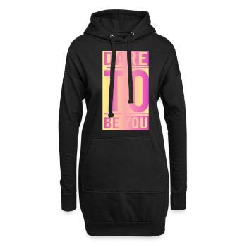 Soyez vous-même ! Confiance en soi, pensée positive, motivation - Sweat-shirt à capuche long Femme - noir - Devant