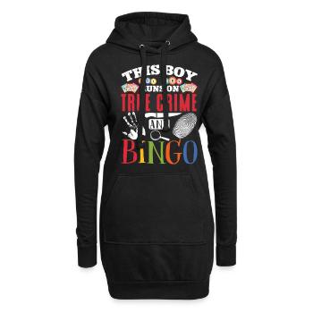 This Boy Runs On True Crime And - Hoodie-Kleid - Schwarz - Vorne
