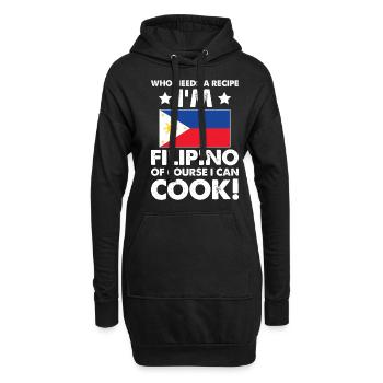 Cuisine philippine Chef cuisinier Je suis philippin bien sûr - Sweat-shirt à capuche long Femme - noir - Devant