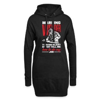 Lustiges Schweißer Geschenk - Hoodie-Kleid - Schwarz - Vorne