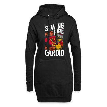 Lustiges Schweißer Geschenk - Hoodie-Kleid - Schwarz - Vorne