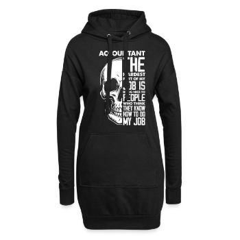 Drôle de cadeau comptable de conseiller fiscal - Sweat-shirt à capuche long Femme - noir - Devant