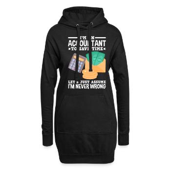 Drôle de cadeau comptable de conseiller fiscal - Sweat-shirt à capuche long Femme - noir - Devant