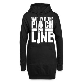 Punching Bag Boxing Gloves Boxer - Hoodie-Kleid - Schwarz - Vorne
