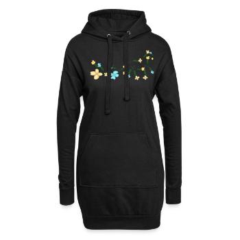 Horse Carriage Flowers Coachman - Hoodie-Kleid - Schwarz - Vorne