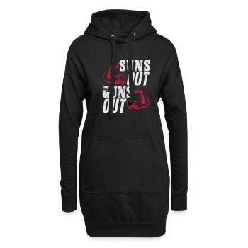 Bodybuilder - Hoodie-Kleid - Schwarz - Vorne