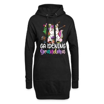 Jardinière Amoureuse Des Plantes - Sweat-shirt à capuche long Femme - noir - Devant