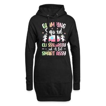 Glamping Team Glamper - Hoodie-Kleid - Schwarz - Vorne