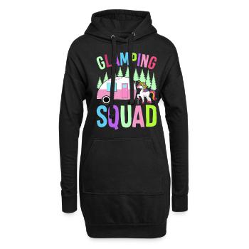 Glamping Team Glamper - Hoodie-Kleid - Schwarz - Vorne