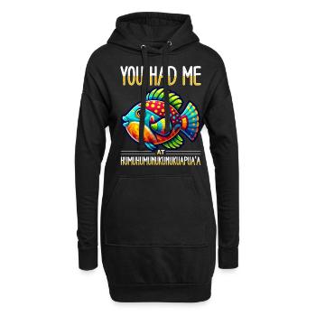 Hawaiianischer Riff-drückerfisch - Hoodie-Kleid - Schwarz - Vorne