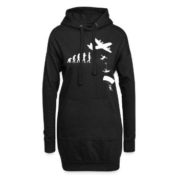 Parachute, Saut en parachute, Freefly, Parachutisme tête en bas - Sweat-shirt à capuche long Femme - noir - Devant