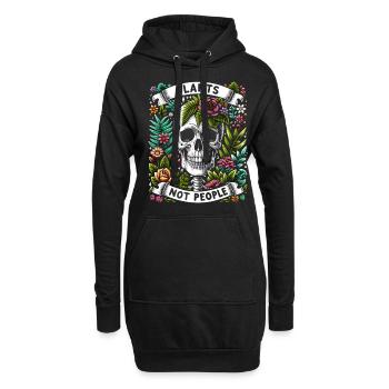 Pflanzen statt Menschen Pflanzen Gärtner Gärtnern - Hoodie-Kleid - Schwarz - Vorne