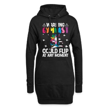 Gymnastik Cartwheel Girl - Hoodie-Kleid - Schwarz - Vorne