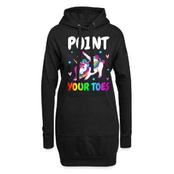 Gymnastique Gymnaste Roue De Charrette Fille - Sweat-shirt à capuche long Femme - noir - Devant