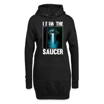 Alien, OVNI, UAP, Espace, Objet volant de l’espace - Sweat-shirt à capuche long Femme - noir - Devant