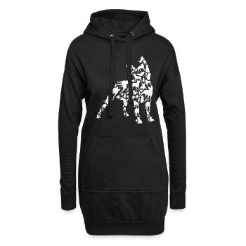 Boston Terrier Hund Boston Terrier Mama Boston - Hoodie-Kleid - Schwarz - Vorne