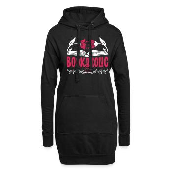 Livres de lecture Book Lover Bookaholic - Sweat-shirt à capuche long Femme - noir - Devant