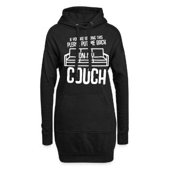Couch Sofa - Hoodie-Kleid - Schwarz - Vorne