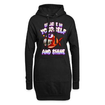 Soyez vous-même ! Confiance en soi, pensée positive, motivation - Sweat-shirt à capuche long Femme - noir - Devant