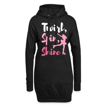 Figure Skater Figure Skating Club Girl Ice Skating - Hoodie Dress - black - Front