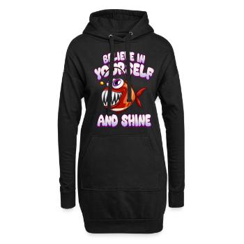 Soyez vous-même ! Confiance en soi, pensée positive, motivation - Sweat-shirt à capuche long Femme - noir - Devant