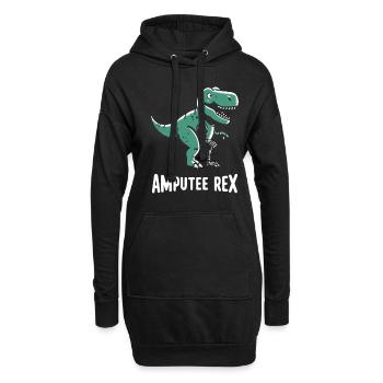 Jambe prothétique Amputee Rex Tyrannosaurus - Sweat-shirt à capuche long Femme - noir - Devant