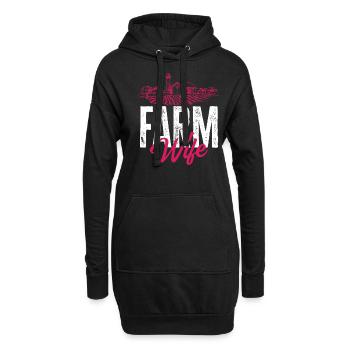 Lustiges Bauer Bauernhof Landwirt Geschenk - Hoodie-Kleid - Schwarz - Vorne