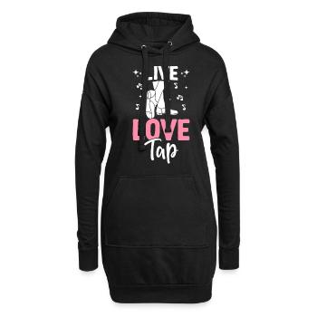 Danseur de claquettes - Sweat-shirt à capuche long Femme - noir - Devant