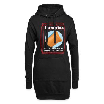 Lumpia Loempia Rouleaux de printemps cadeau - Sweat-shirt à capuche long Femme - noir - Devant