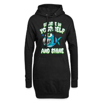 Soyez vous-même ! Confiance en soi, pensée positive, motivation - Sweat-shirt à capuche long Femme - noir - Devant