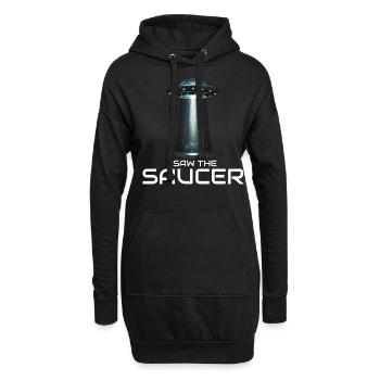 Alien, OVNI, UAP, Espace, Objet volant de l’espace - Sweat-shirt à capuche long Femme - noir - Devant