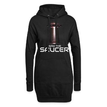 Alien, OVNI, UAP, Espace, Objet volant de l’espace - Sweat-shirt à capuche long Femme - noir - Devant