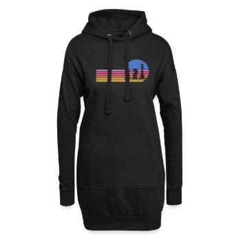 Schach Schachbrett Schachmatt Schachspieler - Hoodie-Kleid - Schwarz - Vorne