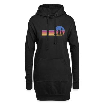 Schach - Hoodie-Kleid - Schwarz - Vorne