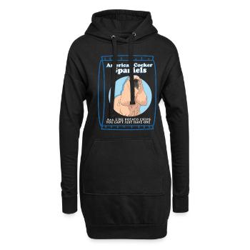 Les épagneuls cocker américains sont comme un cadeau - Sweat-shirt à capuche long Femme - noir - Devant