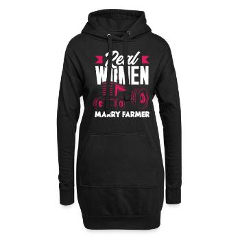 Lustiges Bauer Bauernhof Landwirt Geschenk - Hoodie-Kleid - Schwarz - Vorne