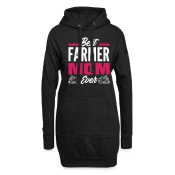 Lustiges Bauer Bauernhof Landwirt Geschenk - Hoodie-Kleid - Schwarz - Vorne