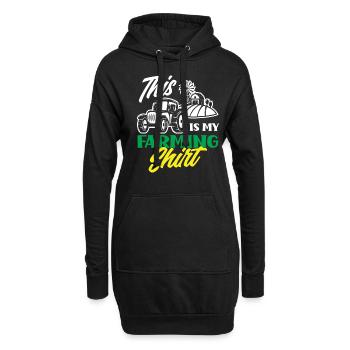 Lustiges Bauer Bauernhof Landwirt Geschenk - Hoodie-Kleid - Schwarz - Vorne