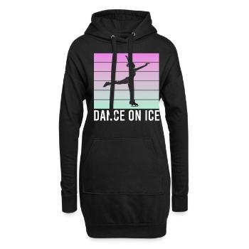 Figure Skater Figure Skating Club Girl Ice Skating - Hoodie Dress - black - Front