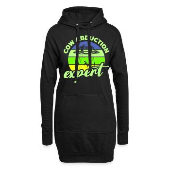 Alien, UFO, UAP, Space, Weltraum Flugobjekt - Hoodie-Kleid - Schwarz - Vorne