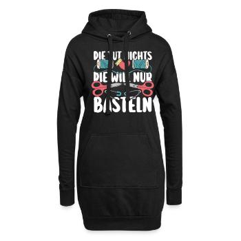 Bastler Bastelunterricht Basteln - Hoodie-Kleid - Schwarz - Vorne