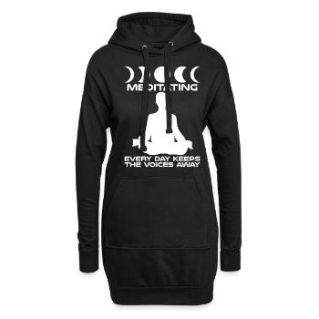 Méditation Qigong Méditation Yoga - Sweat-shirt à capuche long Femme - noir - Devant