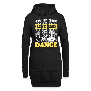 Line Dance Country Music - Hoodie-Kleid - Schwarz - Vorne