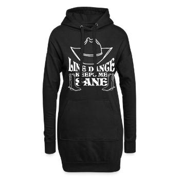 Line Dance Country Music Cowboy - Hoodie-Kleid - Schwarz - Vorne
