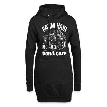 Lustiges Bauer Bauernhof Landwirt Geschenk - Hoodie-Kleid - Schwarz - Vorne
