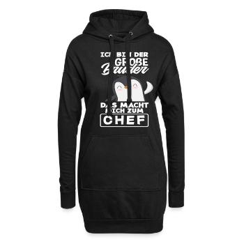 Der Große Bruder Das Macht Mich Zum Chef - Hoodie-Kleid - Schwarz - Vorne