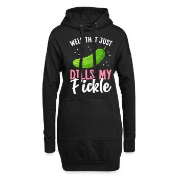 Argot du Sud drôle de concombre - Sweat-shirt à capuche long Femme - noir - Devant