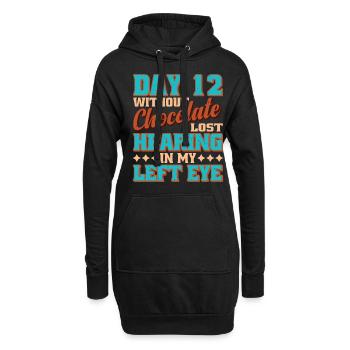 Jour 12 Sans chocolat, perte de l’ouïe 9 - Sweat-shirt à capuche long Femme - noir - Devant