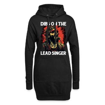 Dibs On The Lead Singer 7 - Hoodie-Kleid - Schwarz - Vorne